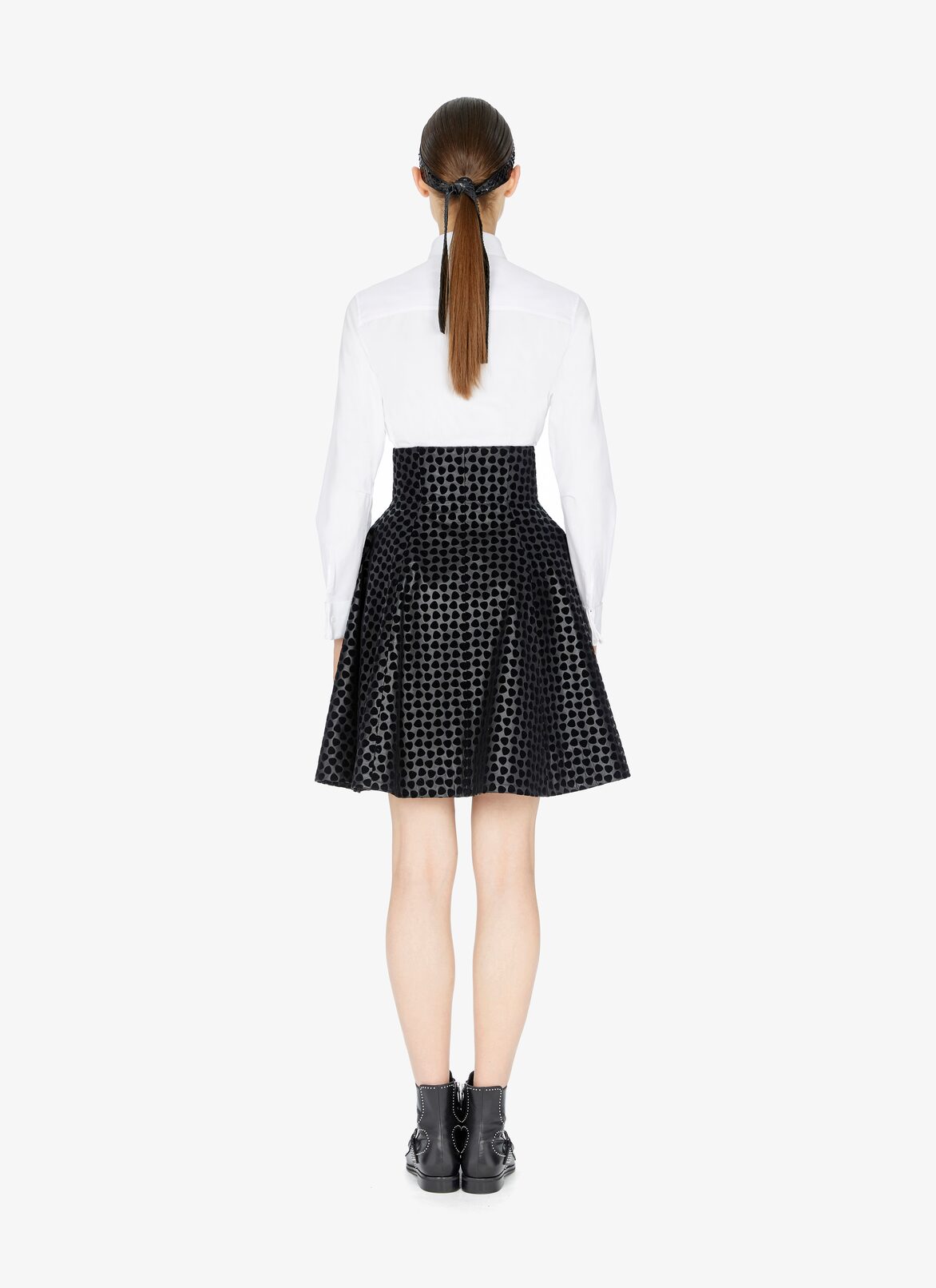 Wrap-Front Lambskin Skirt ALAÏA BLACK WRAP-FRONT LAMBSKIN SKIRT